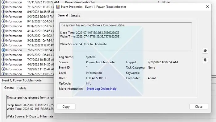 How to find out what woke your computer from Sleep Mode - 23