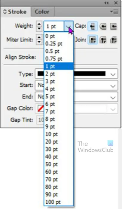 How to Change Stroke Styles in InDesign - weight