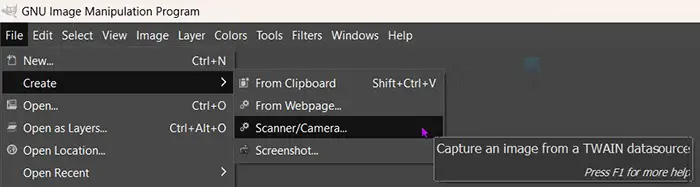 How to Get Gimp to Recognize your Scanner - steps to scanner
