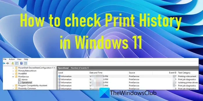 How to check Print History in Windows 11