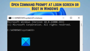 How to open Command Prompt at Login screen or Boot in Windows