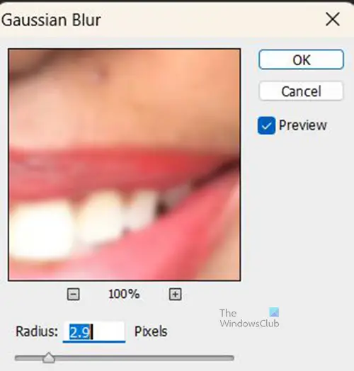 How to polarize an image in Photoshop - Gaussian blur - options