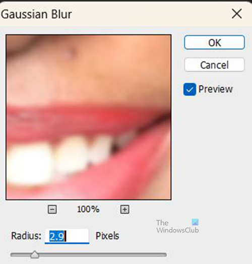 How to polarize an image in Photoshop - Gaussian blur - options