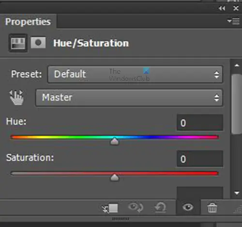 How to polarize an image in Photoshop Hue or saturation properties