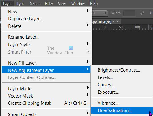 How to polarize an image in Photoshop - hue or saturation adj layer