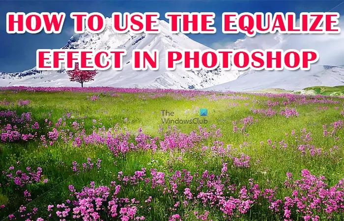 How to use the Equalize Effect in Photoshop -