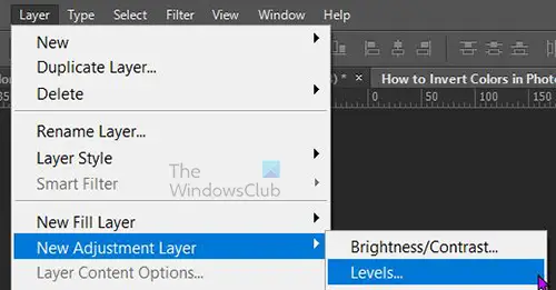 How to use the Equalize Effect in Photoshop - Levels top menu