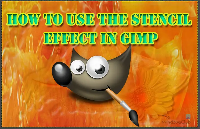 How to use the stencil effect in GIMP -