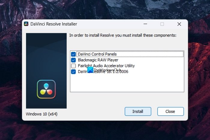 Install DaVinci Resolve on Windows