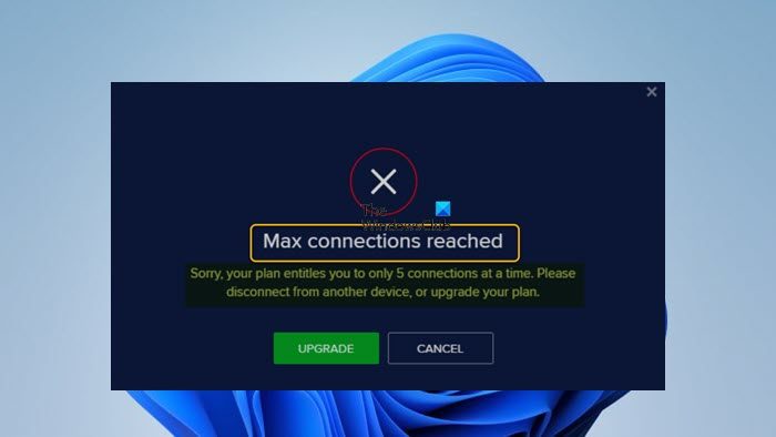 Max connections reached