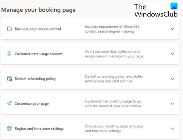How to customize and publish a Microsoft Bookings page
