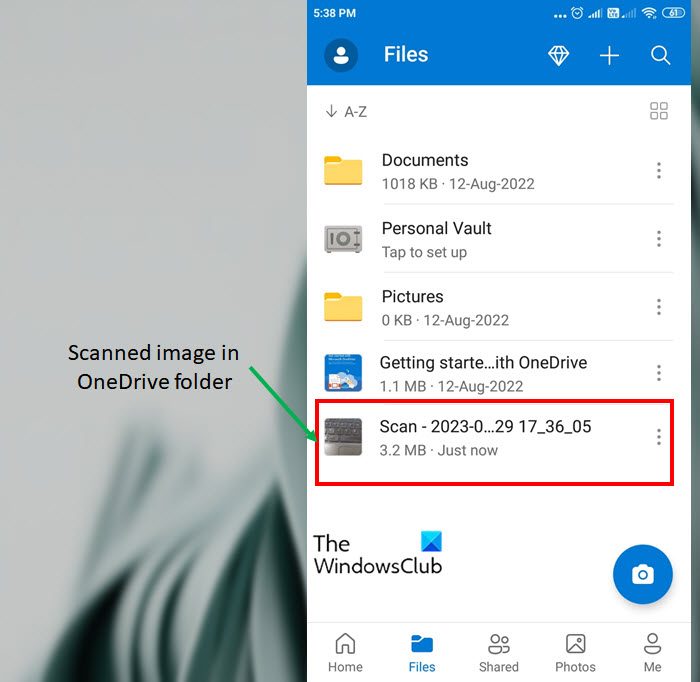 Scan directly to OneDrive