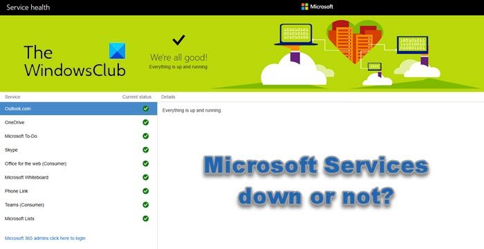 Microsoft Services are down or not