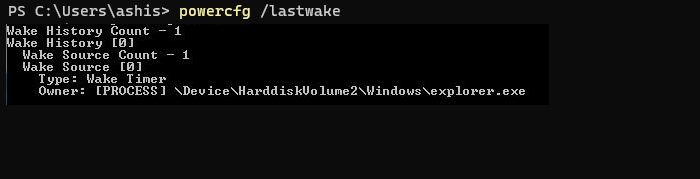 Powercfg lastwake Windows