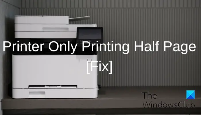 Только принтер Печать половины страницы