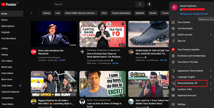 How to turn off Restricted Mode on YouTube Network Administrator?