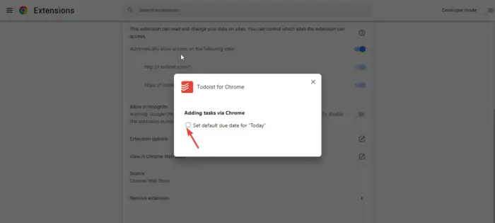 How to use Todoist Chrome extension