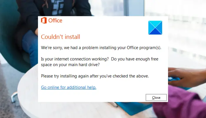 We had a problem installing your Office programs