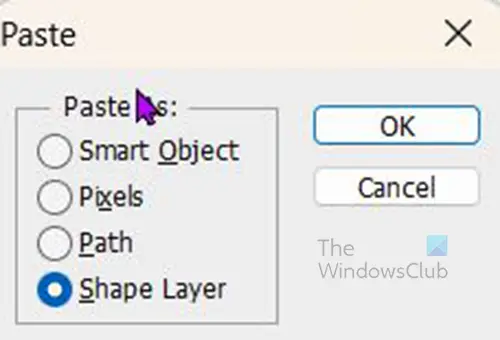 Why is Illustrator artwork pixelated in Photoshop - Paste as options