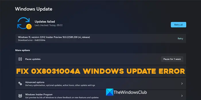 Fix 0x8031004a Update Error in Windows 11 - 42