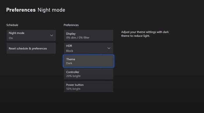 Xbox Series X Dark Mode