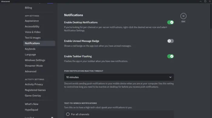 disable discord notifications