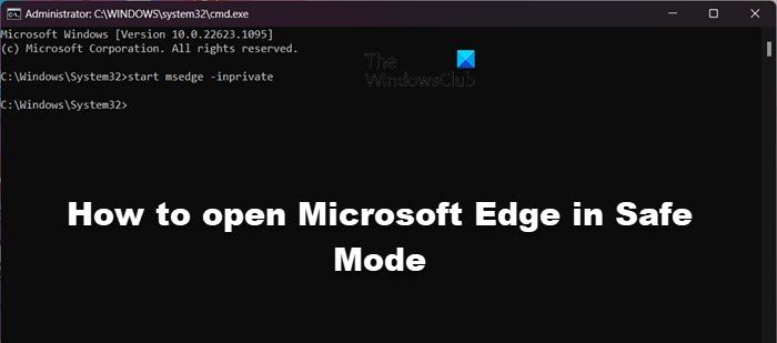 run Microsoft Edge browser in safe mode