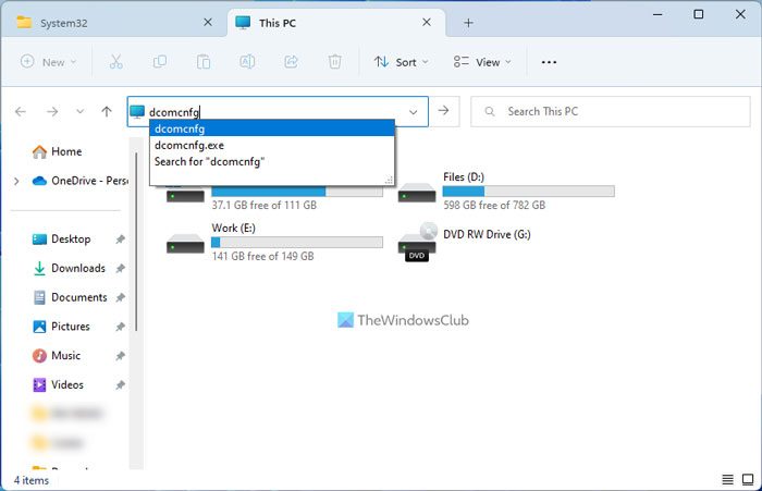 How to open Component Services in Windows 11