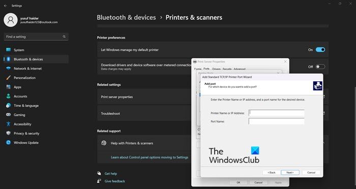 Print Server Properties