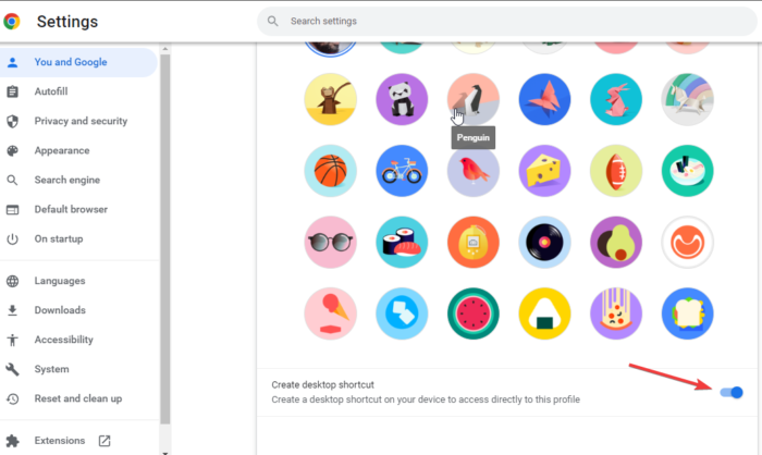 How to create Chrome profile shortcut on desktop