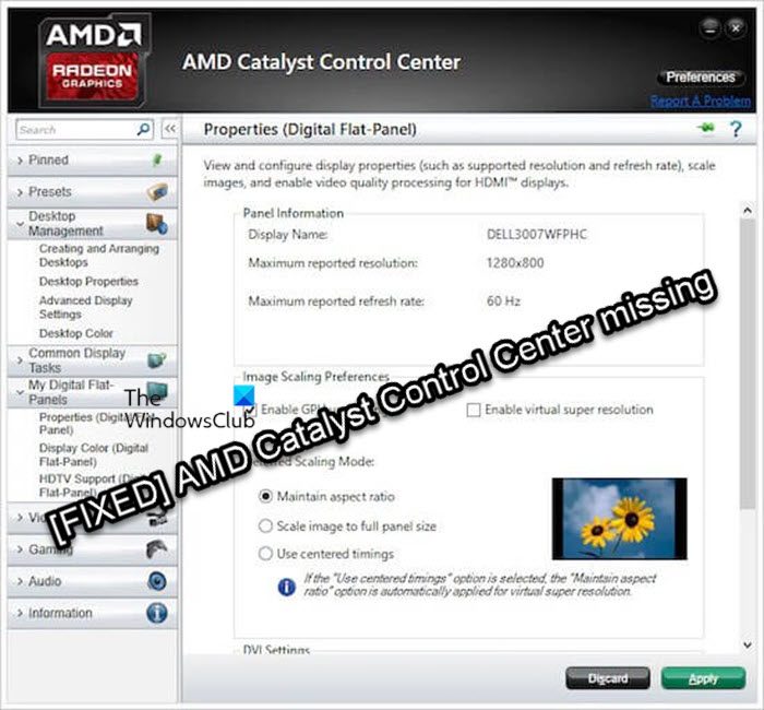 AMD Catalyst Control Center отсутствует на компьютерах с Windows ZanZ
