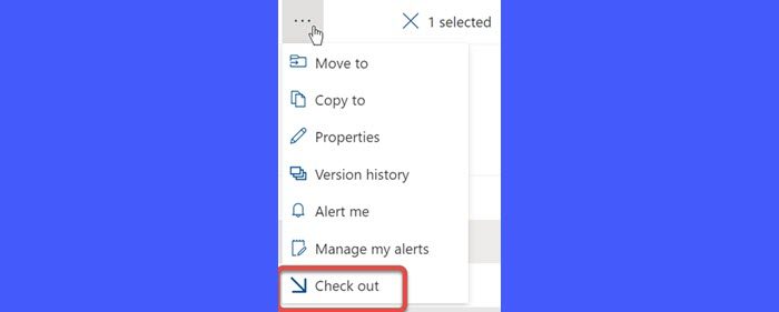 Checkout the file from SharePoint