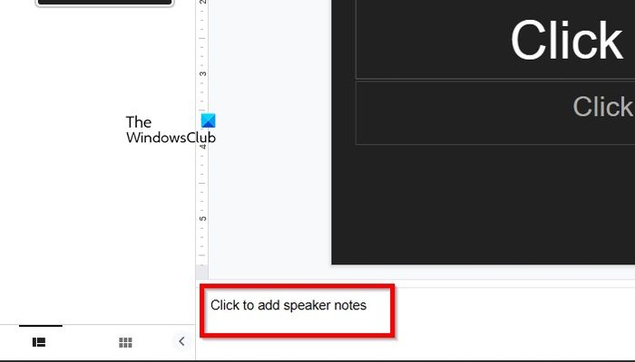 Click to add speaker notes Google Slides