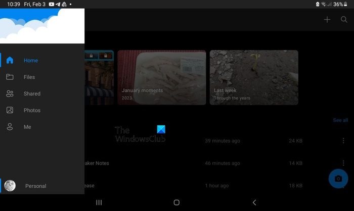 Files OneDrive Android