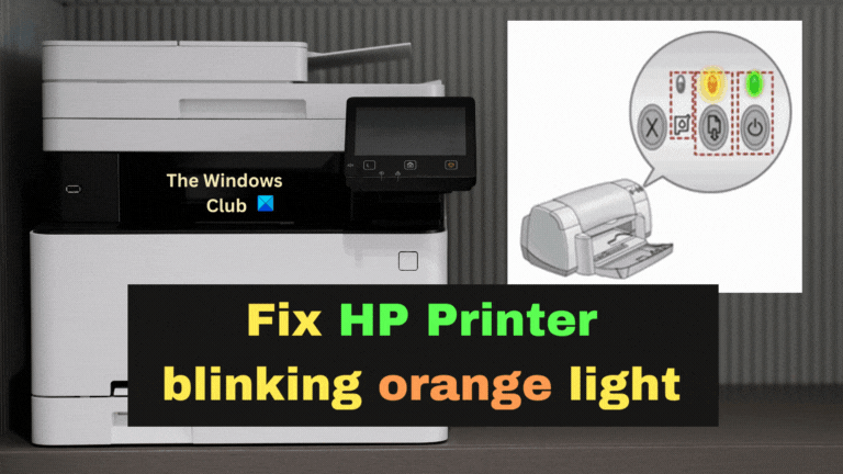 Fix HP Printer blinking orange light