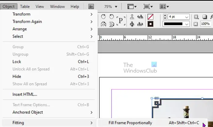 How to add images to shapes in InDesign - Fill frame proportionally