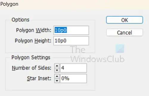 How to change shapes in InDesign - Polygon options