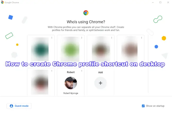 How to create Chrome profile shortcut on desktop
