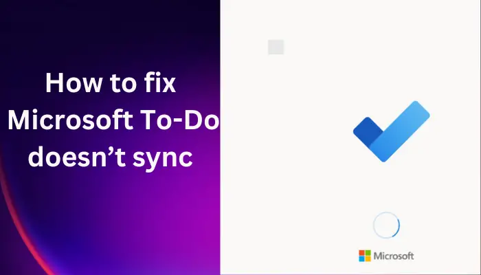 microsoft to do shared list not syncing