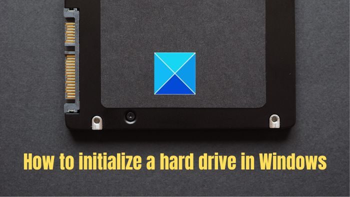 How to initialize a hard drive in Windows
