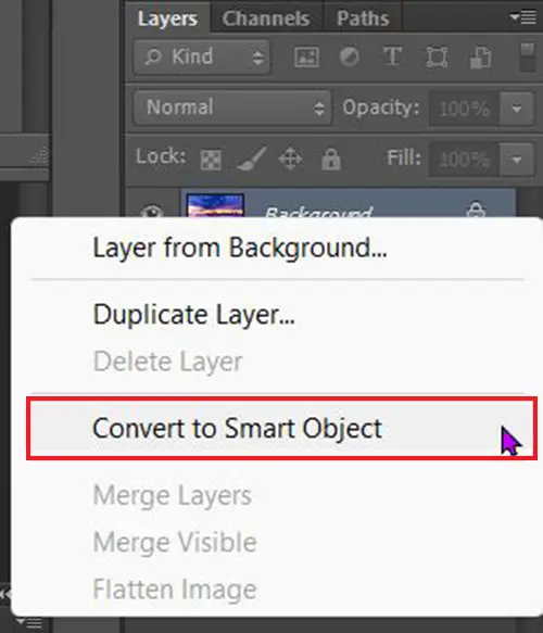 How to posterize an image in Photoshop - Smart object - Layers panel
