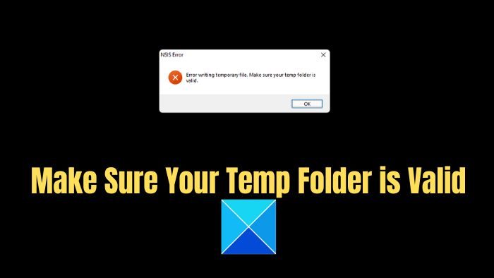Error writing temporary file, Make sure your temp folder is valid