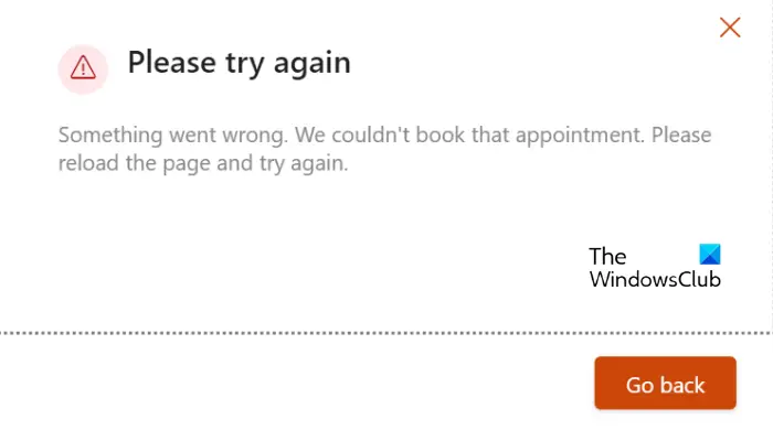 Microsoft Bookings not working