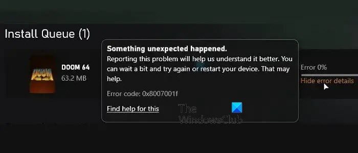 Fix 0x8007001F Microsoft Store Error Code