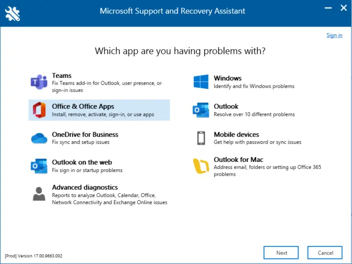 Microsoft Support and Recovery