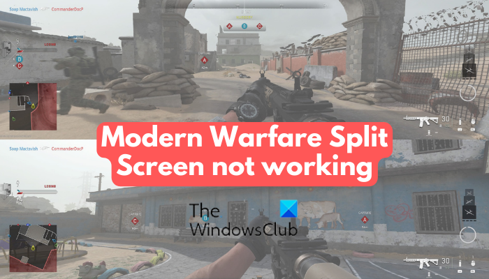 Modern Warfare Split Screen not working
