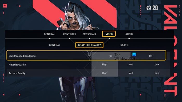 Multithreaded Rendering setting in Valorant