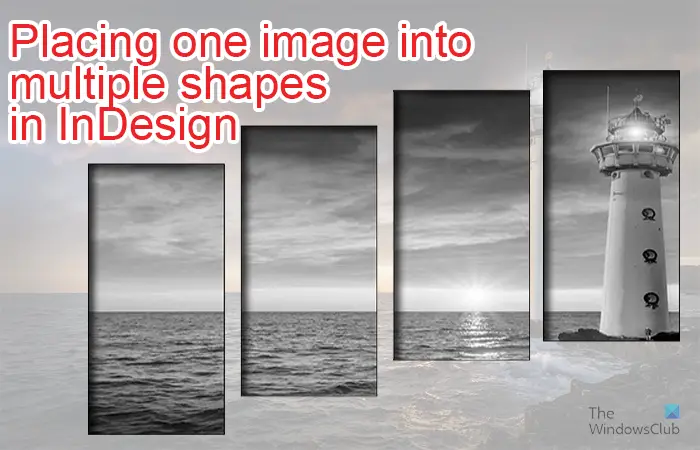 Placing one image into multiple shapes in InDesign - 1