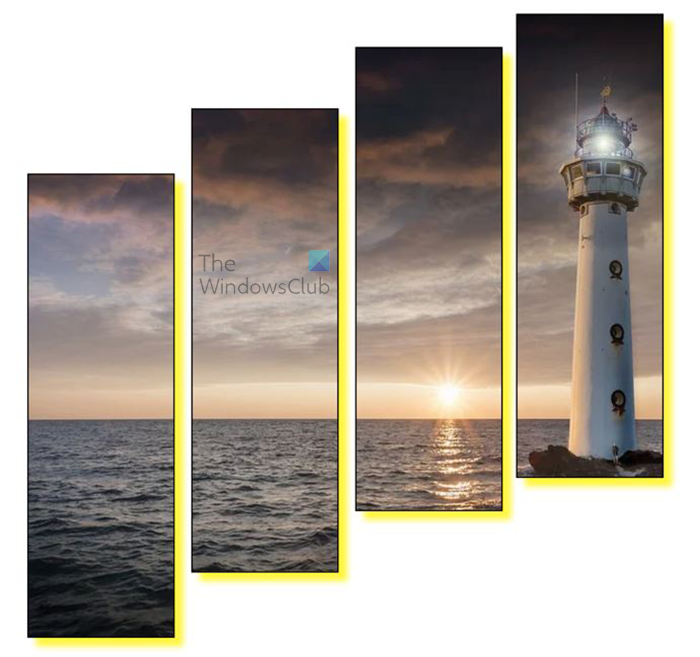Placing one image into multiple shapes in InDesign.jpg ‎- yellow drop shadow added