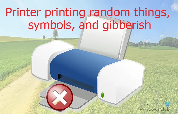 Printer printing random things